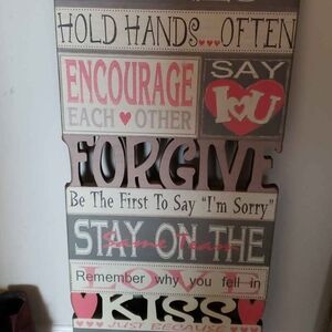 Inspirational Wall Decor with Heart Motifs